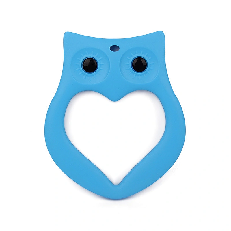 factory wholesale custom New Owl Shaped Silicone Bulk Baby Teething Teether Toy