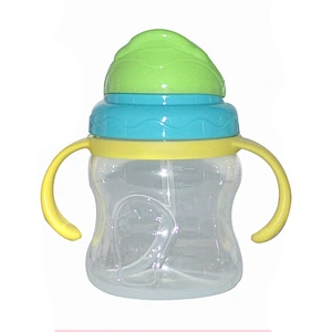 Cute Baby 2l   pp  water  Bottle  Cup With Straw Handle Drinking Tool Sippy Infant water bottle with phone holder