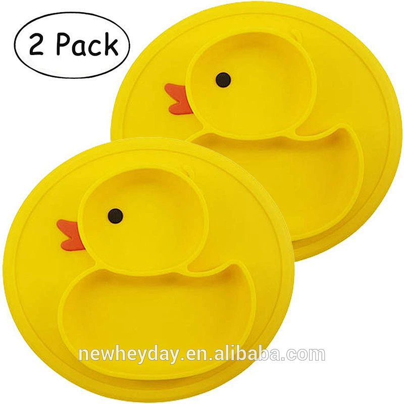 fashion cute duck silicone food serving tray mat for baby custom