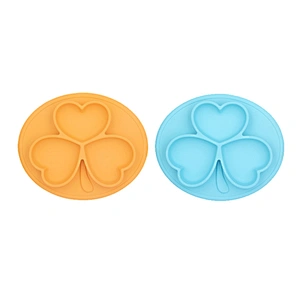 hot selling design silicone baby  cookie snack tray plate food tray with lid