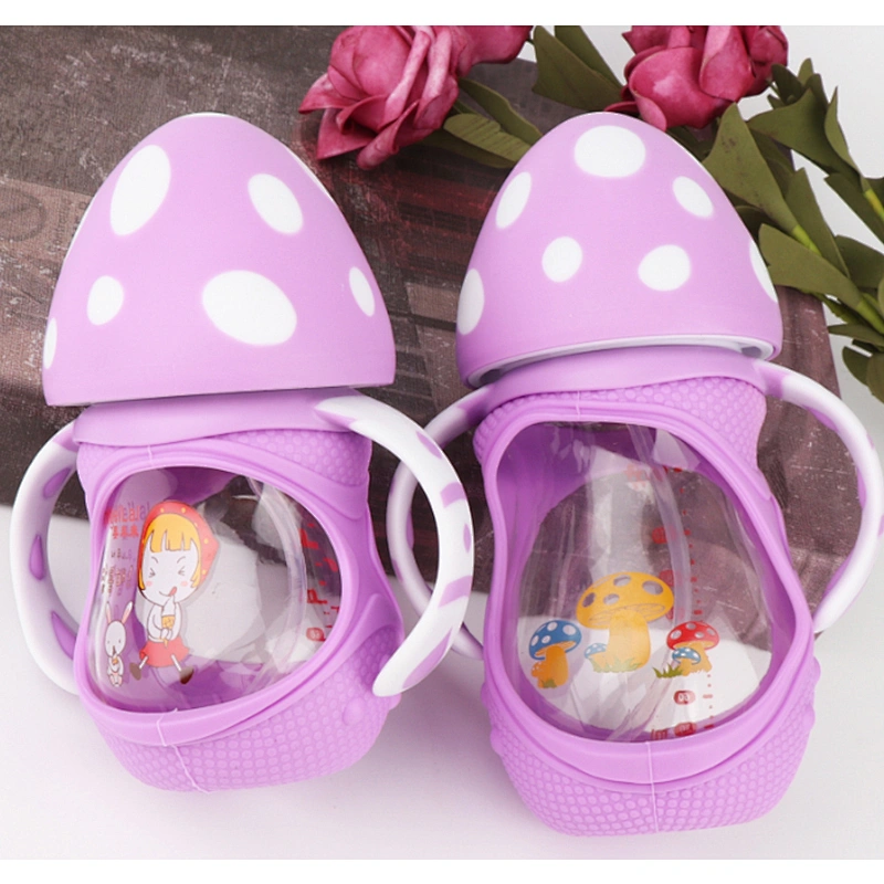 wholesale latest design baby glass feeding  bottles silicone custom