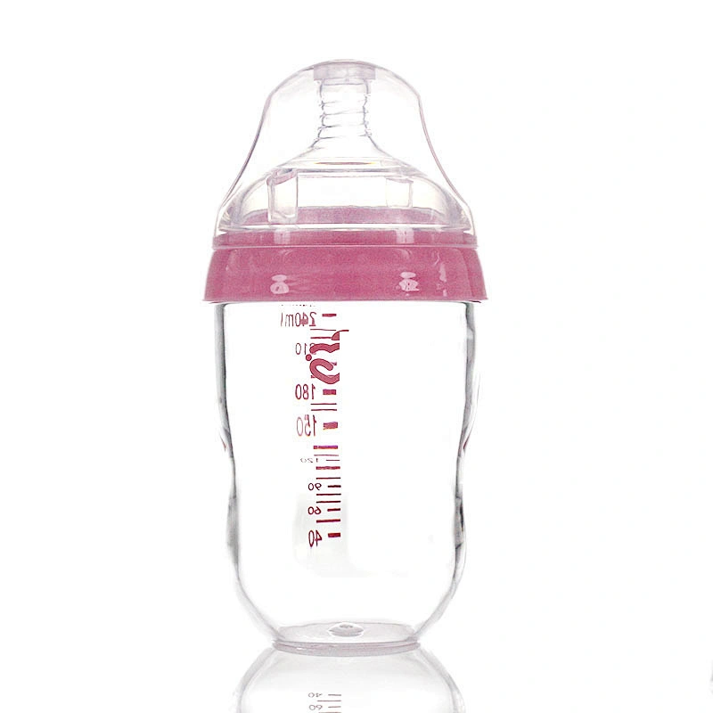 204mL  plastic  pravite label baby milk bottle  nipple feeding bottle