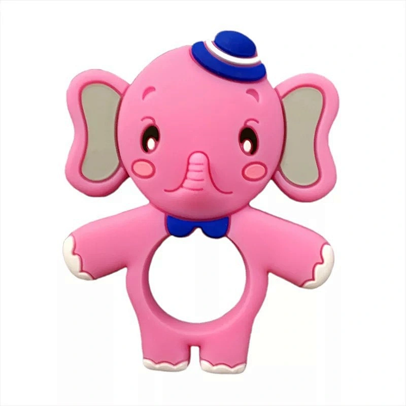 BPA-Free Silicone chew  toy Animal Teether Chew Silicone Unicorn BPA Free Baby Teether Elephant Teething Pendant