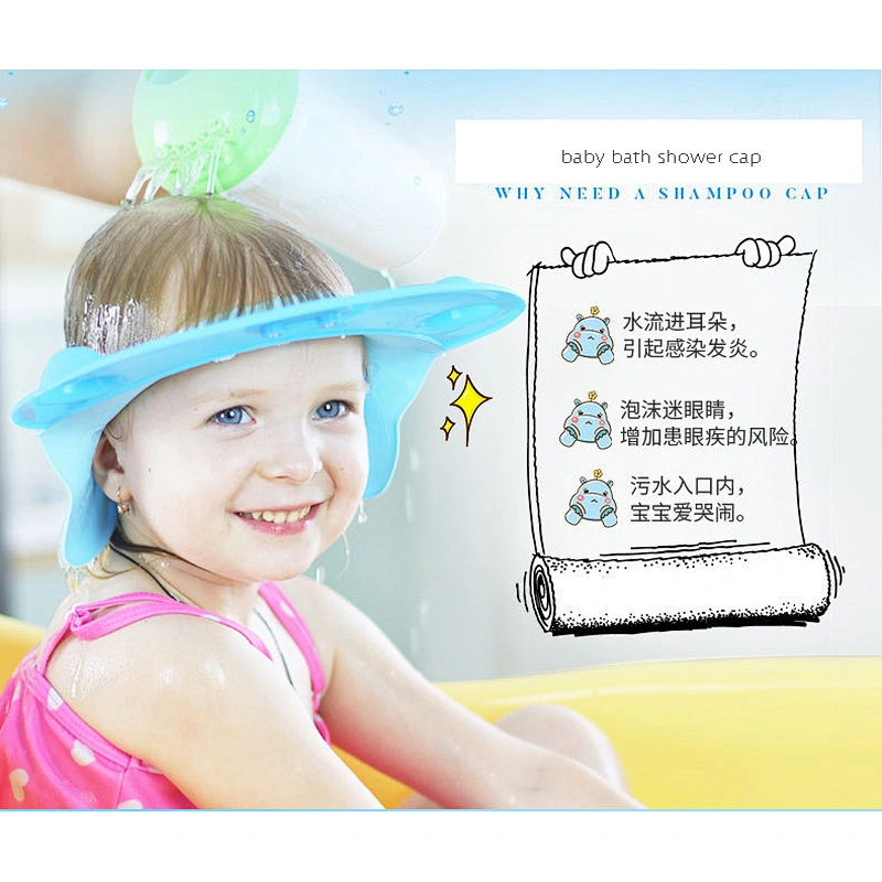 adjustable  silicone  pp  waterproof hipoo  eco friendly shower cap bath hair shower cap