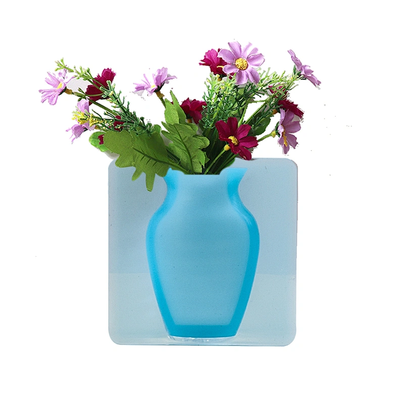 Environmentally friendly delicate durable space-saving silicone vase without breaking for indoor decoration