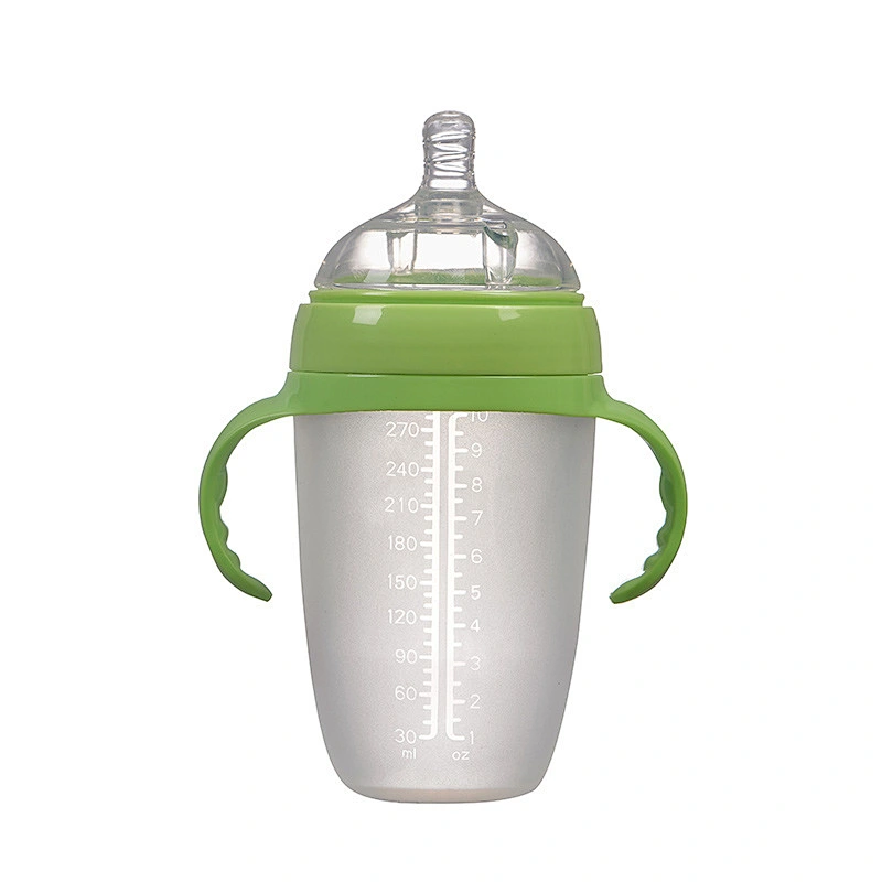 Factory available stock wholesale  silicone baby bottle wide neck silicone baby bottle