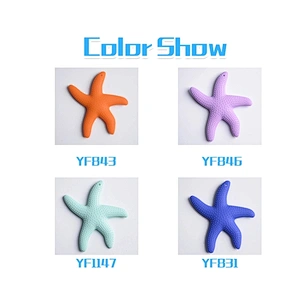 Food Grade Silicone starfish toy silicone teether for  baby teething
