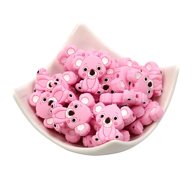 factory  custom  food grade silicone bead koala silicone teether  bead bracelet