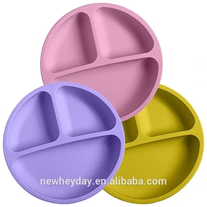 Factory custom non-toxic environmentally friendly silicone baby plate