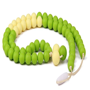 latest design african beads necklace jewelry sets  silicone chew necklace Teether Beads Wholesale custom