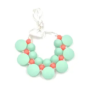 factory wholesale  custom  food grade silicone bead bracelet  baby  teething silicone bead molds