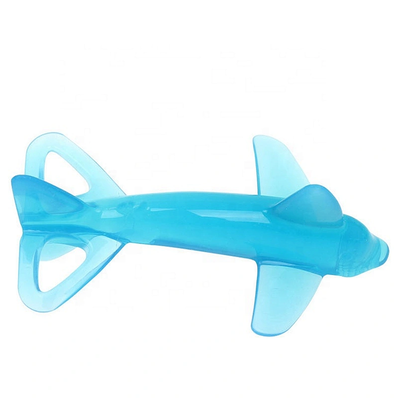 FDA silicone material soft shark Teether Food Grade baby tooth training