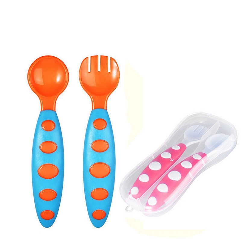 factory custom  kids travel pp material  spoon and fork set color