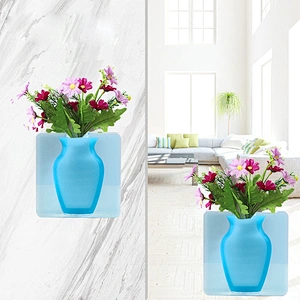 Environmentally friendly delicate durable foldable silicone vase without breaking for indoor decoration