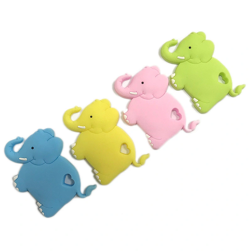 BPA free silicone  Baby  Molar Stick Child Silicone soft Teether Elephant Modeling Teething Toy Newborn Soother