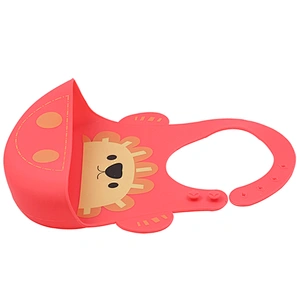 factory custom   fashion baby silicone bib set  red food bib