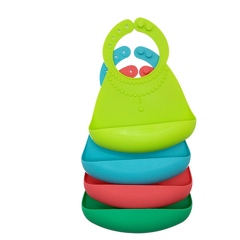 Hot Sale Lovely  food grade  silicone baby bibs for newborns baby
