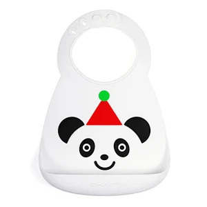 waterproof new baby bibs  pack Adjustable blank  cartoon screen printed  set bibs  with Food Catcher for children