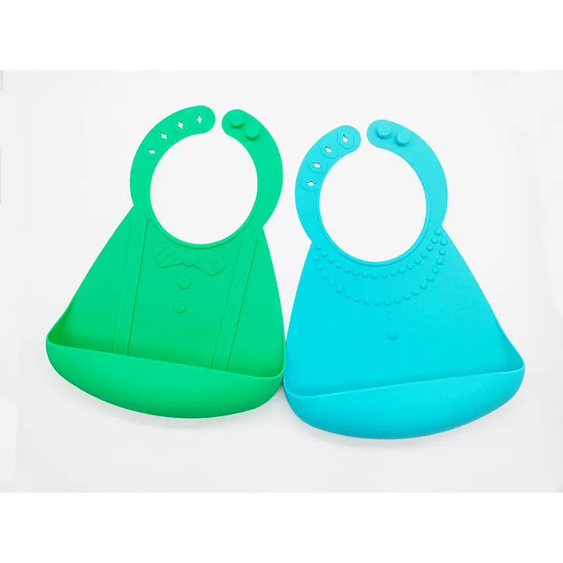 Cheap China Wholesale Custom Printing Waterproof Silicone Baby Bib With Pocket For Baby Feeding