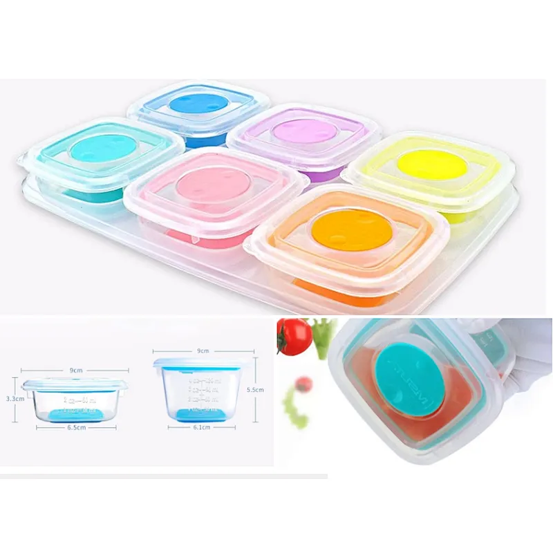 BPA Free  new design Microwavable  baby blocks food storage containers  for baby