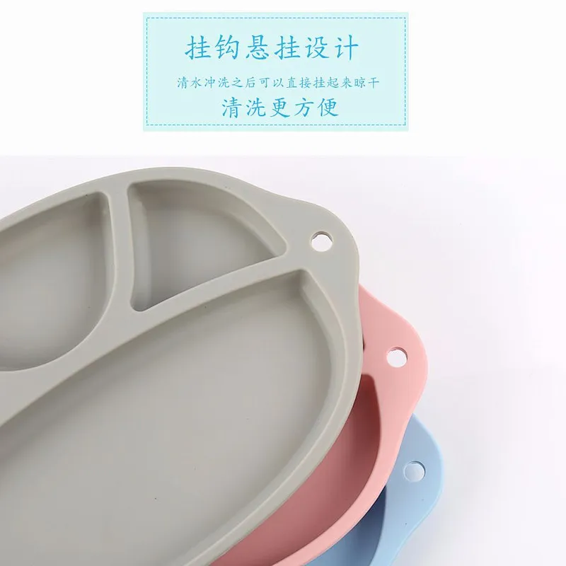 2019 Food Grade  customer kids round baby silicone placemat