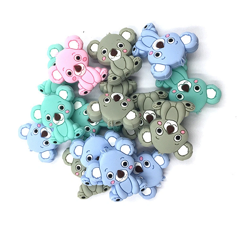 factory  custom  food grade silicone bead koala silicone teether  bead bracelet