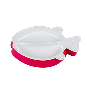 Integrated placemat ABS fish shape plate Children Baby Dinner Food Plate Snack Serving Dish silicone baby food freezer tray