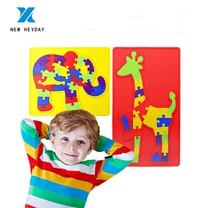 custom Giraffe or elephant silicone 3d Puzzles  kids Wooden Baby  Elephant Shape Early Learning Education