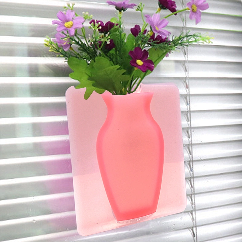 Environmentally friendly delicate durable foldable silicone vase without breaking for indoor decoration