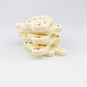 kids BPA free  Baby Soft Tip Silicone toy ice cream shop candy Teether custom