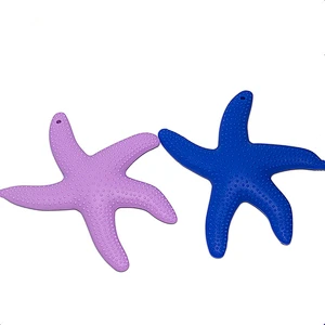 Hotsale  Customized Soft Non-toxi plastic starfish toy silicone teether