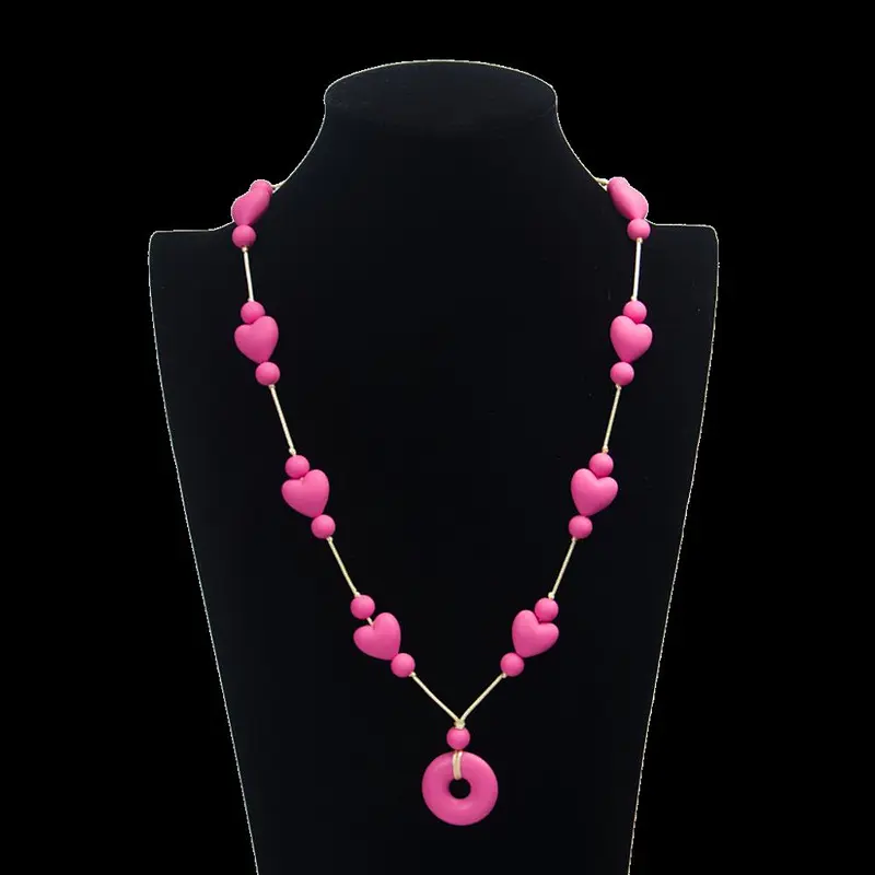 factory wholesale  baby food gradesilicone chew necklace teether
