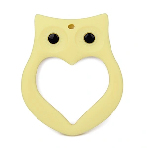 factory wholesale custom New Owl Shaped Silicone Bulk Baby Teething Teether Toy