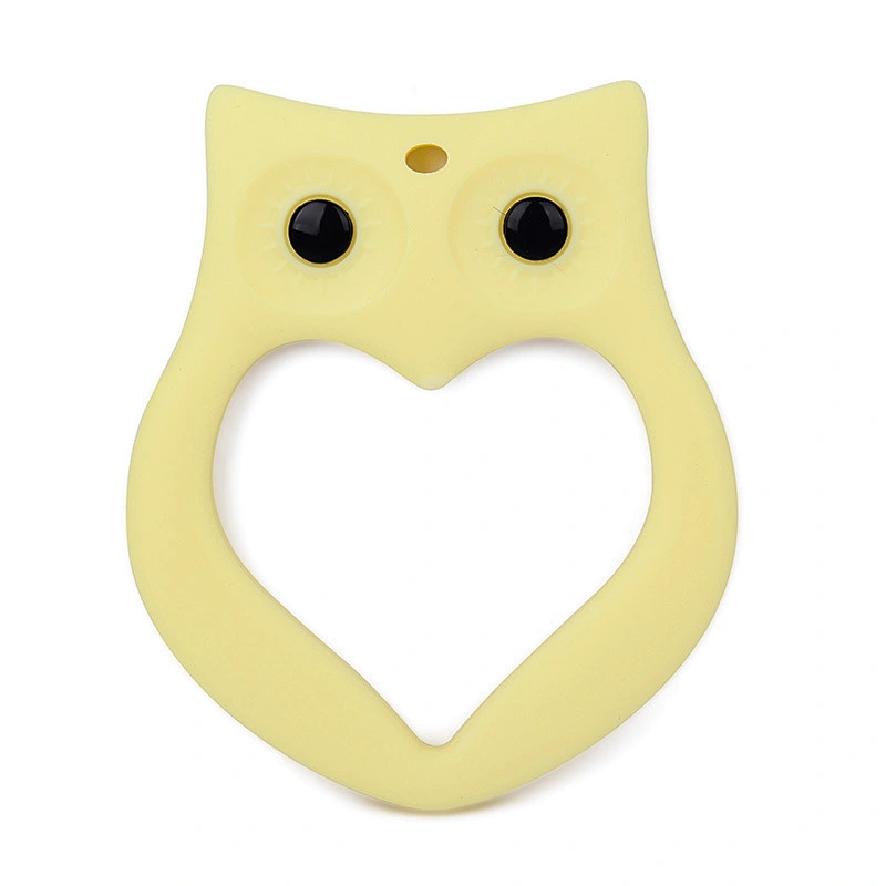 factory wholesale custom New Owl Shaped Silicone Bulk Baby Teething Teether Toy