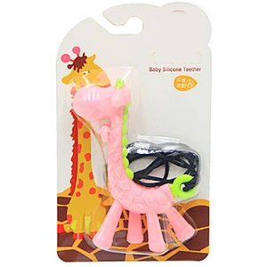 BPA-Free Silicone chew toys for kids Giraffe Baby Teether Toy, Natural & Organic , Textured Teething Relief, Freezable