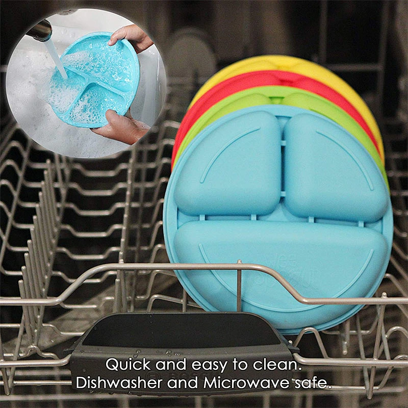 factory custom  silicone dry fruit  egg food serving tray prison food tray