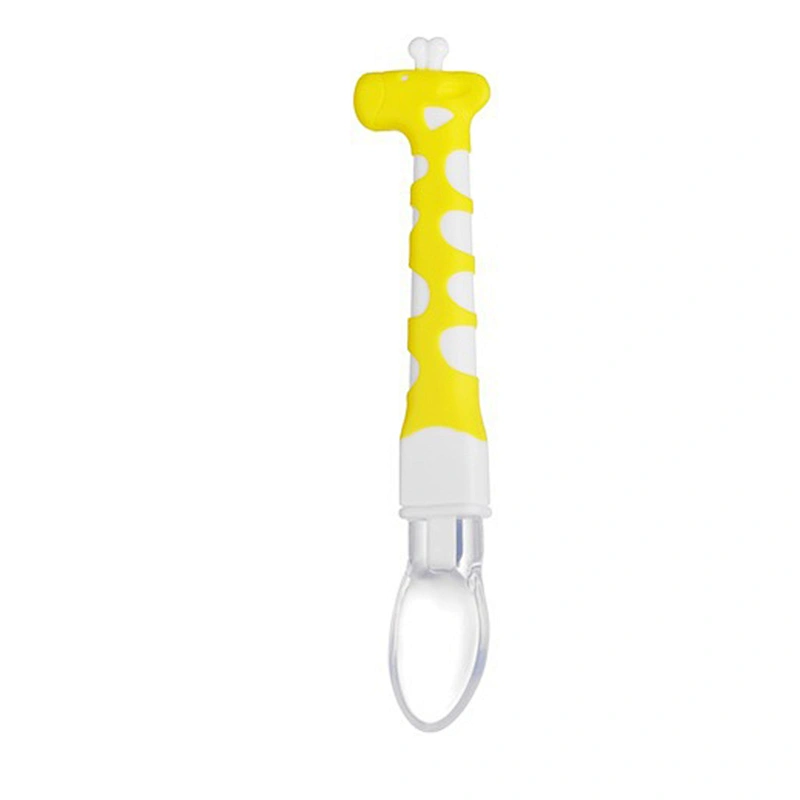 silicone  baby teether spoon  deer head desgin  soft baby spoon  temperature custom