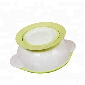 Food grade silicone baby suction cup bowl with spoon