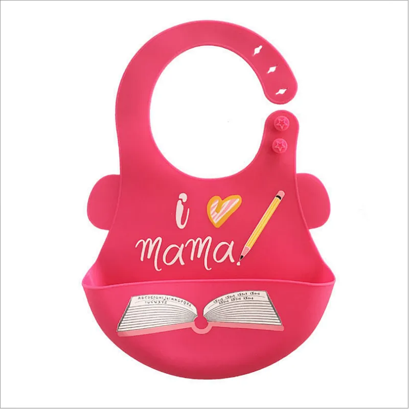 Infant Waterproof Case Custom Printing Silicone Baby Bib Feeding For Babies