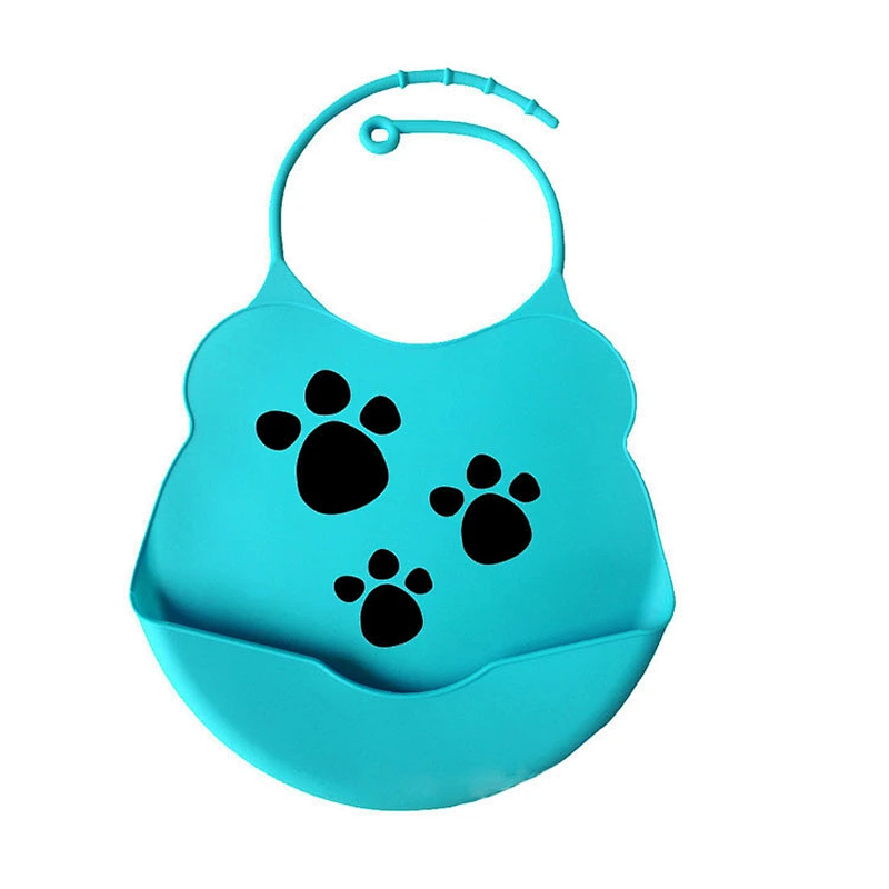 custom printed silicone chain disposable bibs adjustable bib apron with pockets