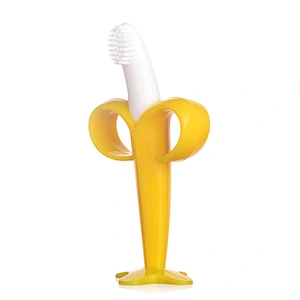 Factory direct banana baby Infant Training Toothbrush   chew baby toy teether silicone