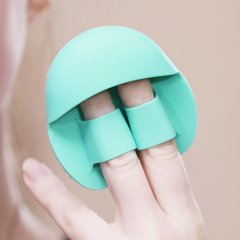 Soft Silicone  Brushto clean shower Exfoliating Skin Massage Scrubber Bath Glove, Fit for Sensitive and All Kinds of Skin