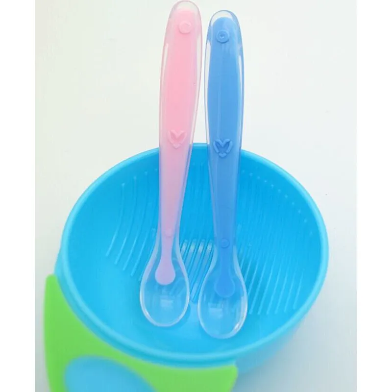 Amazon hot sale soft FDA silicone baby spoon, baby spoon feeder