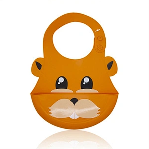 Factory supply wrist link with metal lock waterproof washable silicone bibs for baby home