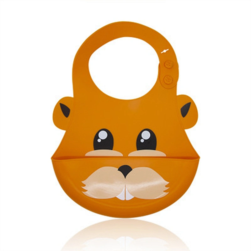 Factory supply wrist link with metal lock waterproof washable silicone bibs for baby home