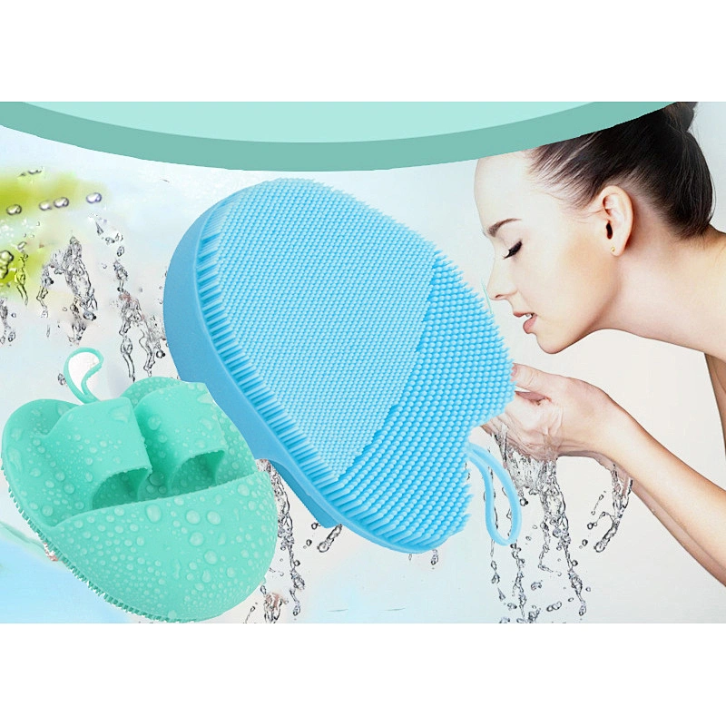 Soft Silicone  Brushto clean shower Exfoliating Skin Massage Scrubber Bath Glove, Fit for Sensitive and All Kinds of Skin