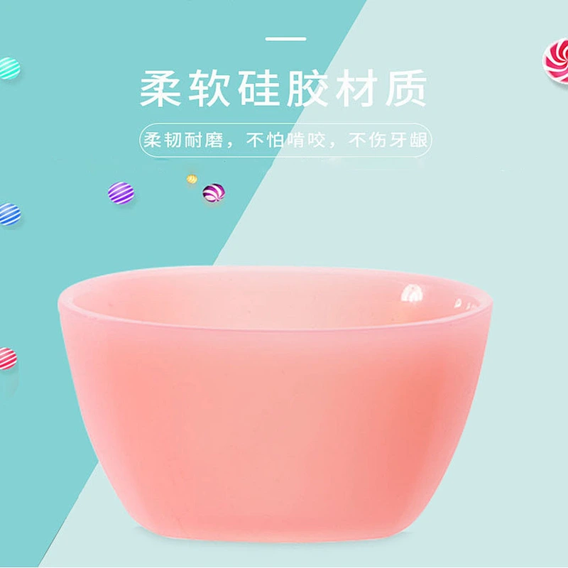 2020 healthy  elastic temperature resistance anti-throw silicone bowl for  children for eating