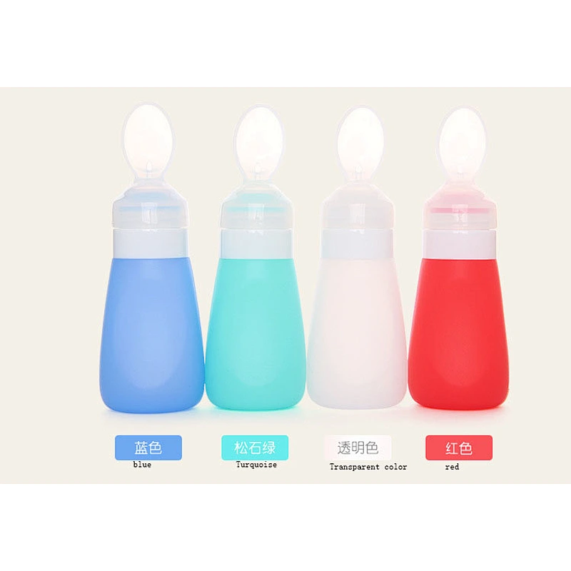 2020 new eco-friendly FDA-certified food grade silicone extruded food supplement bottle set for baby for feeding