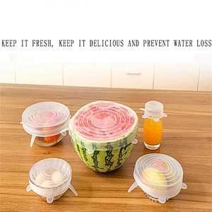 2020 Amazon top sellers  elastic stretchable seal leakproof healthy food grade silicone fresh cover for kitchen