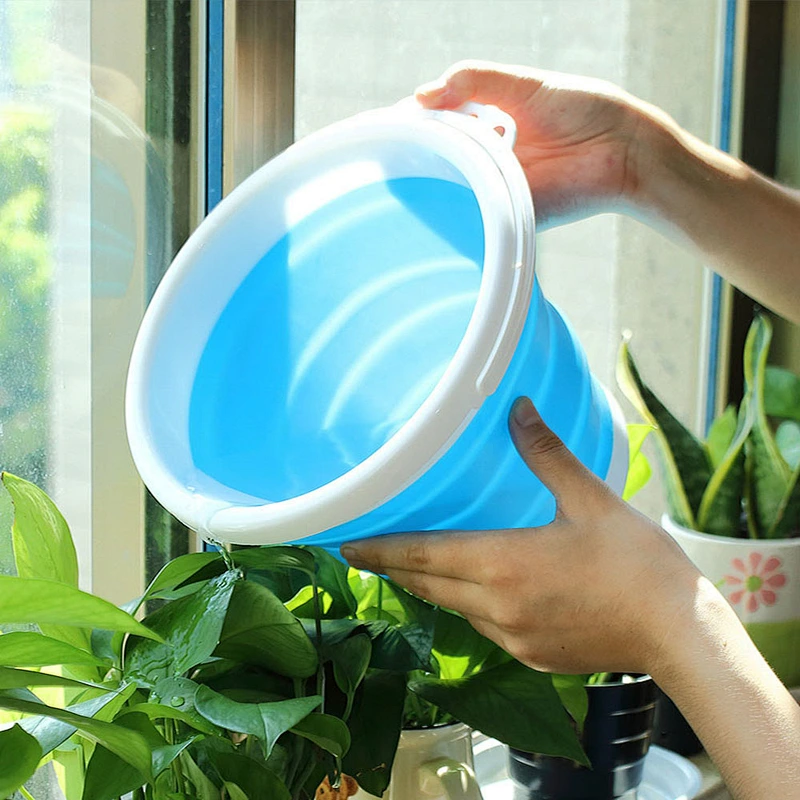 2020 hot new products foldable safe lightweight baby' toy bucket silicone for beach play for summer